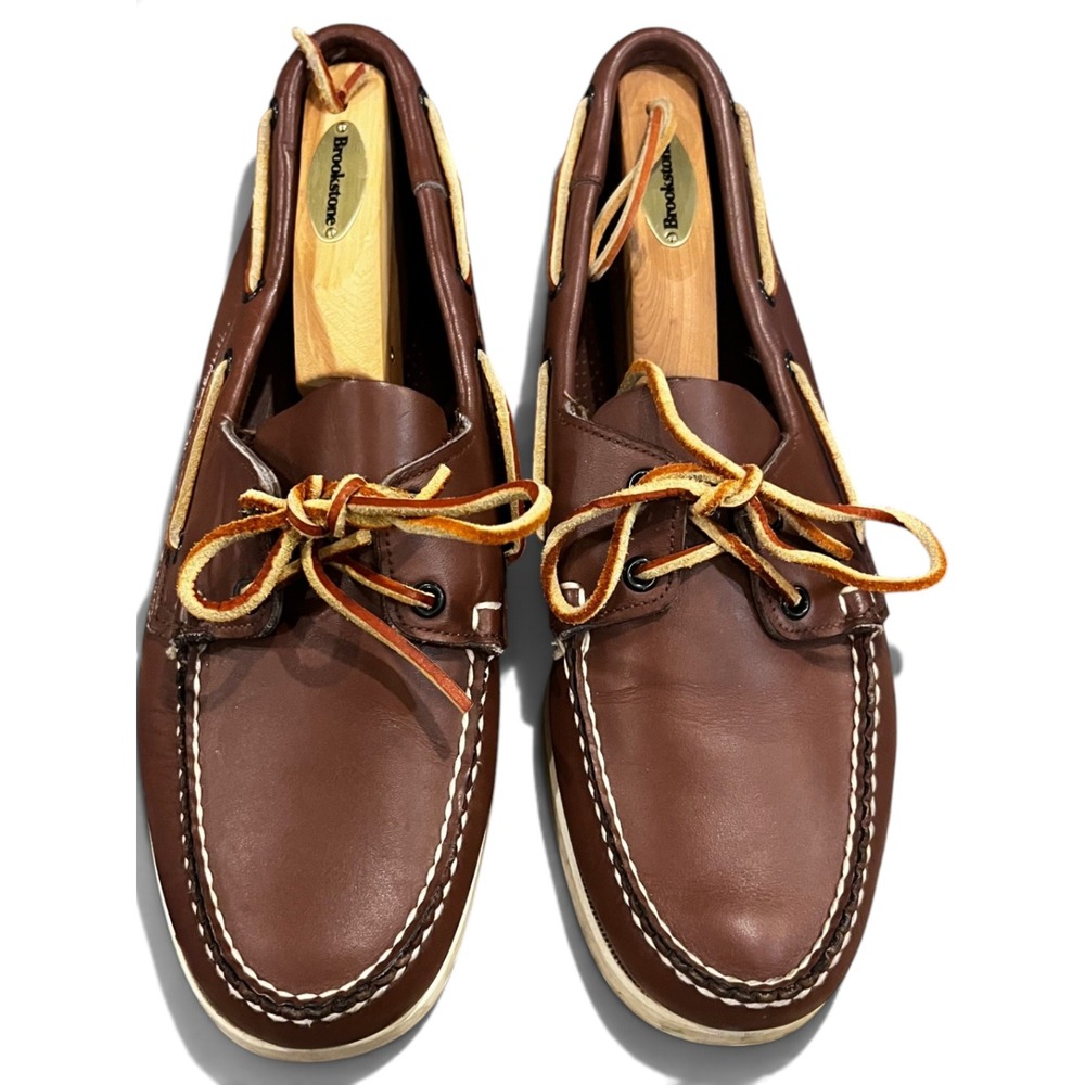 Sebago Docksides Mens 11 M Brown Leather Boat Shoes Made in USA Loafers